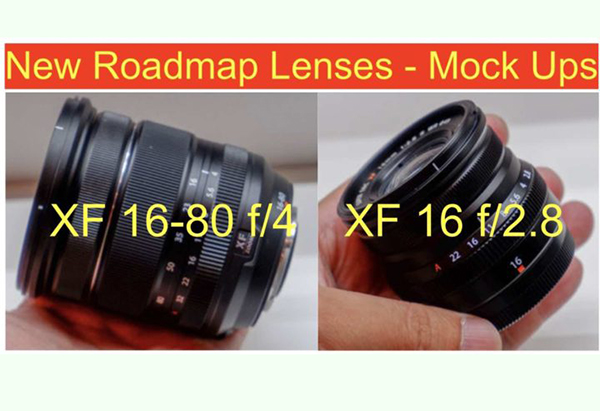 富士新款 XF 16-80mm f/4镜头和 16mm f/2.8 镜头外观照首次曝光 
