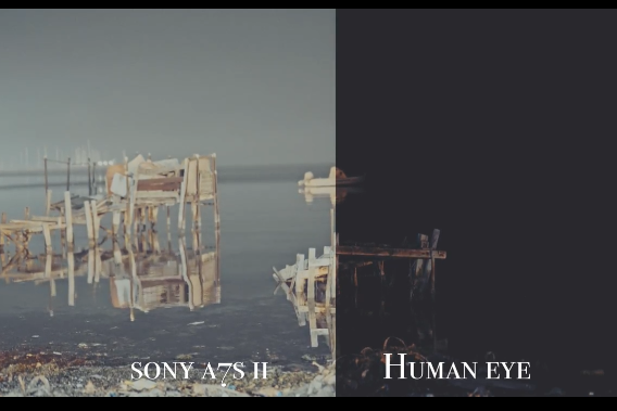 这是索尼 A7s II 与人眼所见的对比？