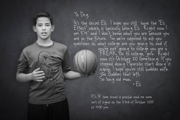 摄影师为13岁小朋友拍照，留言给未来自己
