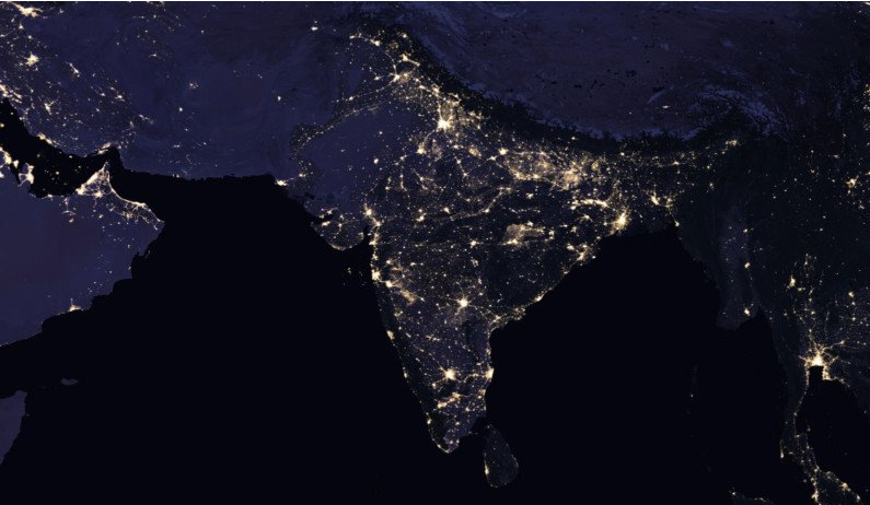 夜景地图(nasa卫星图)图片
